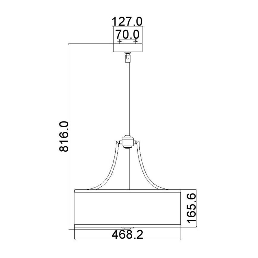 Feiss - Lampadario a sospensione con supporto rigido PROSPECT PARK 4xE27/60W/230V