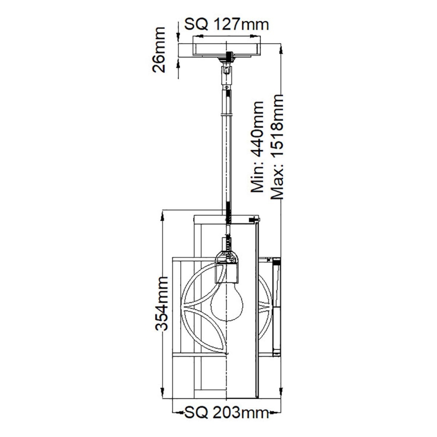 Feiss - Lampadario a stelo REMY 1xE27/60W/230V nero/oro