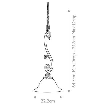 Feiss - Lampadario a sospensione con catena SONOMA VALLEY 1xE27/60W/230V