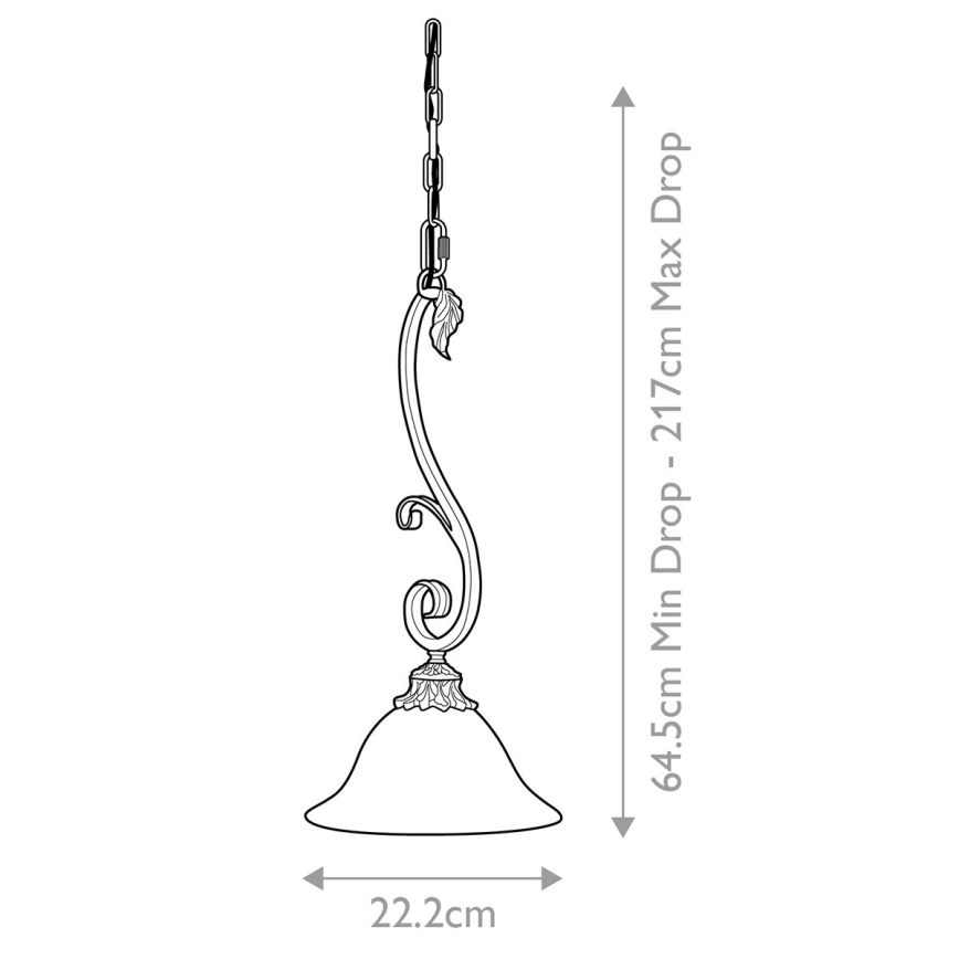 Feiss - Lampadario a sospensione con catena SONOMA VALLEY 1xE27/60W/230V