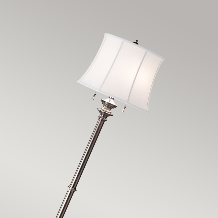 Feiss - Lampada con piedistallo STATEROOM 2xE27/60W/230V argento