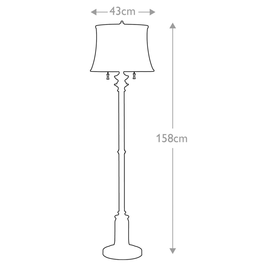 Feiss - Lampadaire STATEROOM 2xE27/60W/230V laiton
