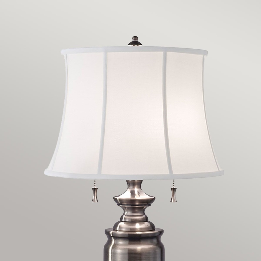 Feiss - Lampada da tavolo STATEROOM 2xE27/60W/230V argento