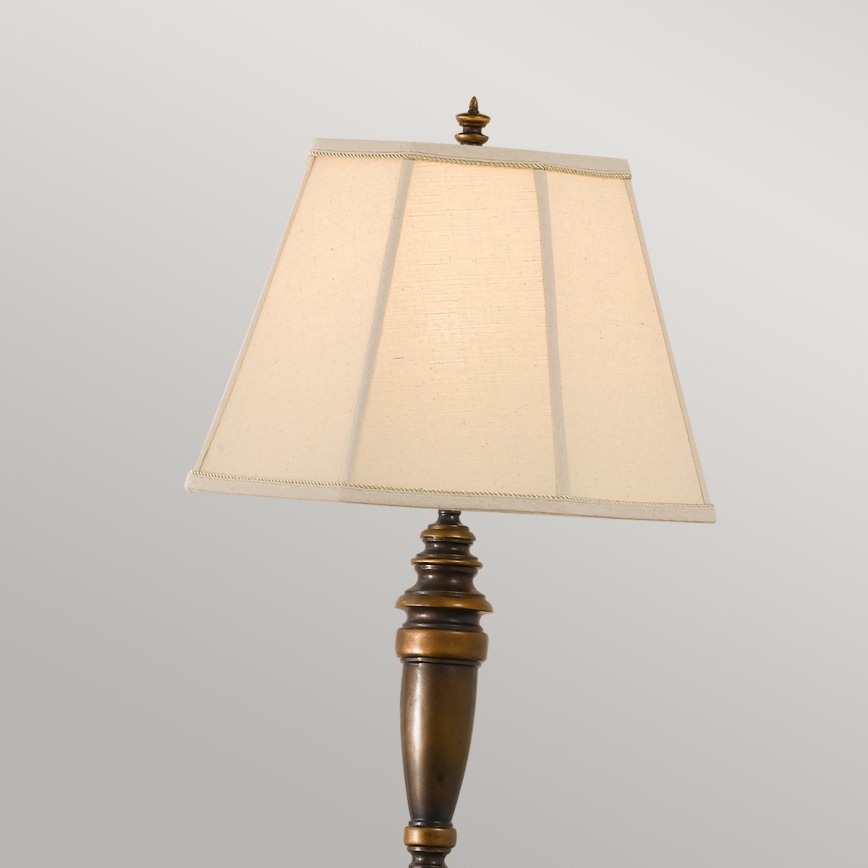 Feiss - Lampada con piedistallo LINCOLNDALE 1xE27/60W/230V bronzo/beige