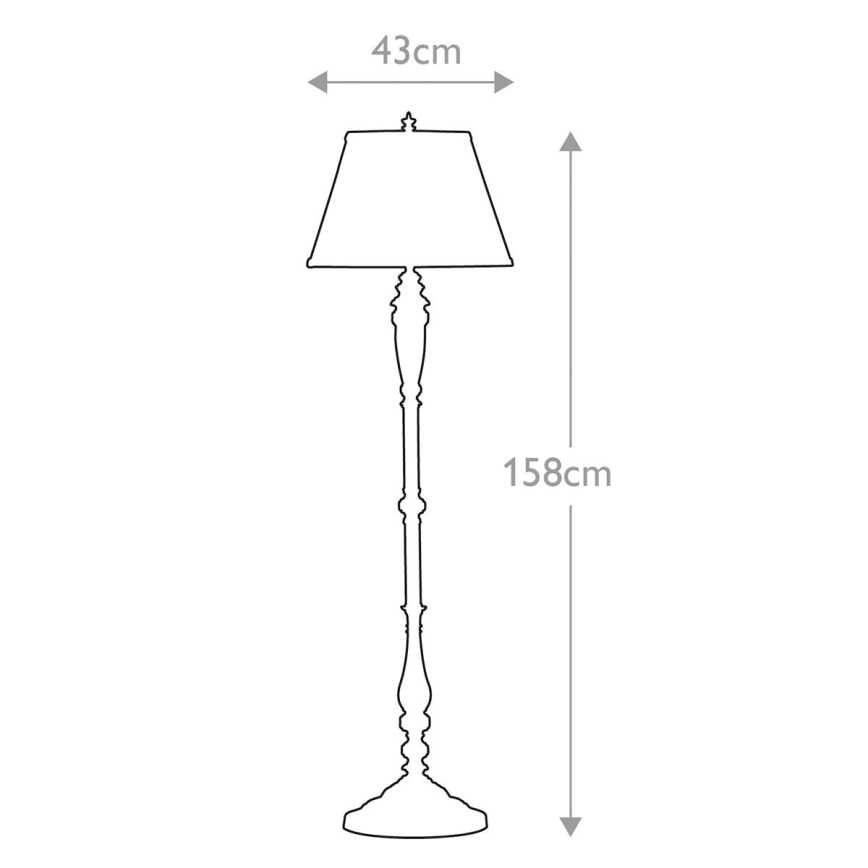 Feiss - Lampada con piedistallo LINCOLNDALE 1xE27/60W/230V bronzo/beige