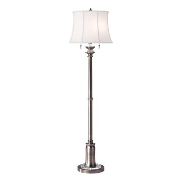 Feiss - Lampada con piedistallo STATEROOM 2xE27/60W/230V argento