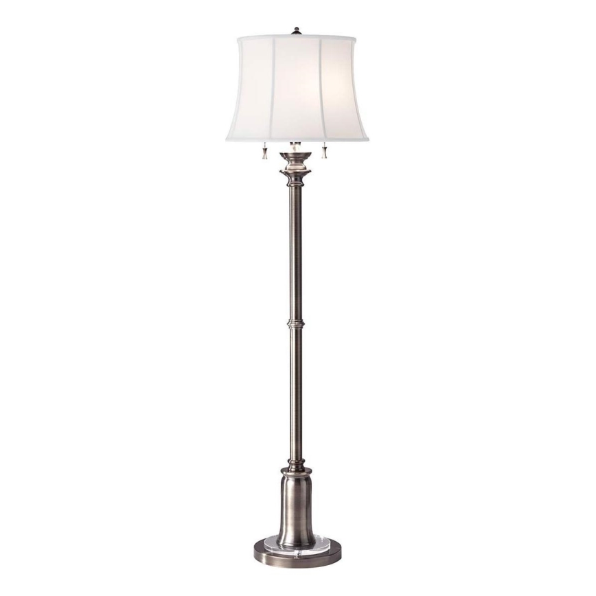 Feiss - Lampada con piedistallo STATEROOM 2xE27/60W/230V argento
