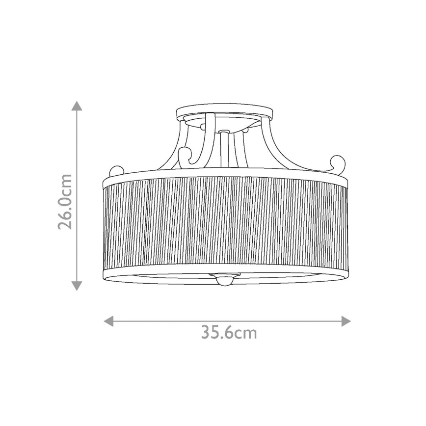 Feiss - Lampadario a plafone ABBEY 3xE27/100W/230V beige
