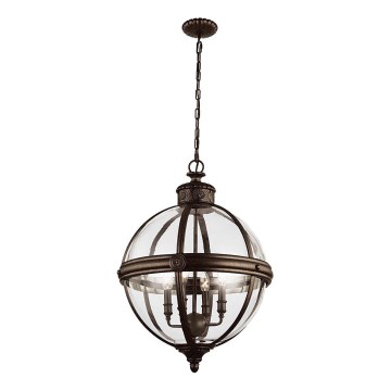 Feiss - Lampadario a sospensione con catena ADAMS 4xE14/60W/230V bronzo