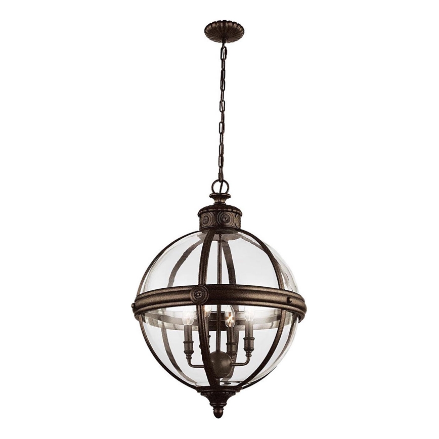 Feiss - Lampadario a sospensione con catena ADAMS 4xE14/60W/230V bronzo