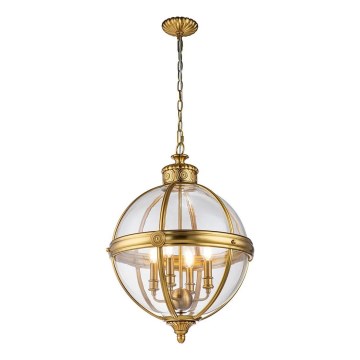 Feiss - Lampadario a sospensione con catena ADAMS 4xE14/60W/230V oro