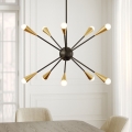 Feiss - LED-Deckenleuchte an Stange JAX 10xG9/3W/230V schwarz/golden