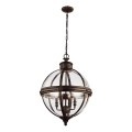 Feiss - Suspension chaîne ADAMS 4xE14/60W/230V bronze