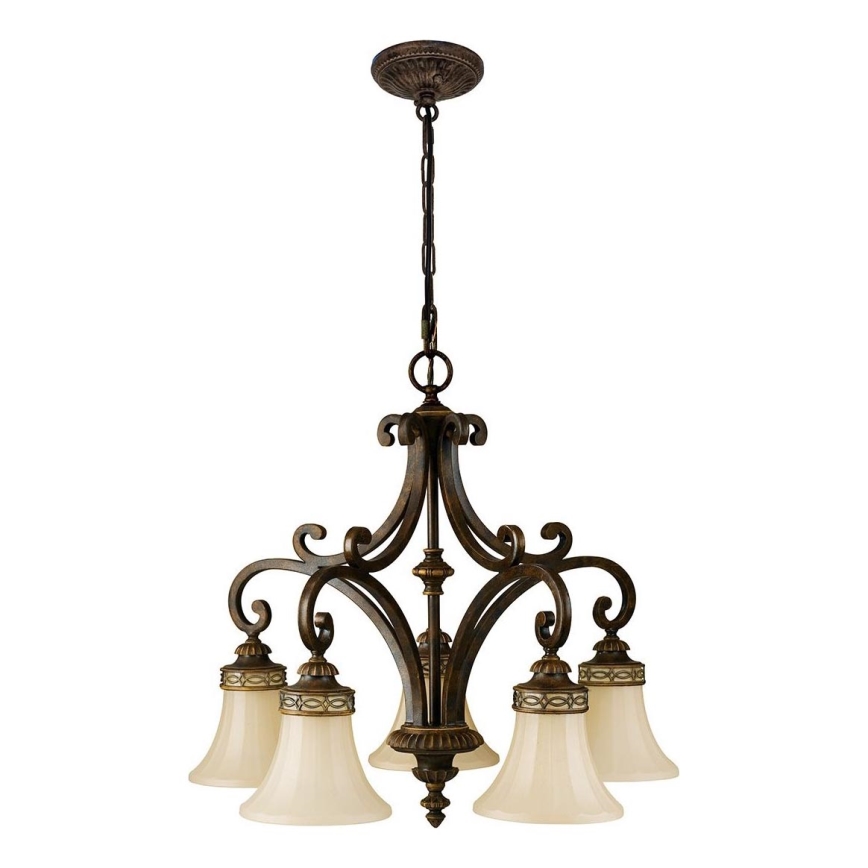Feiss - Suspension chaîne DRAWING ROOM 5xE27/60W/230V