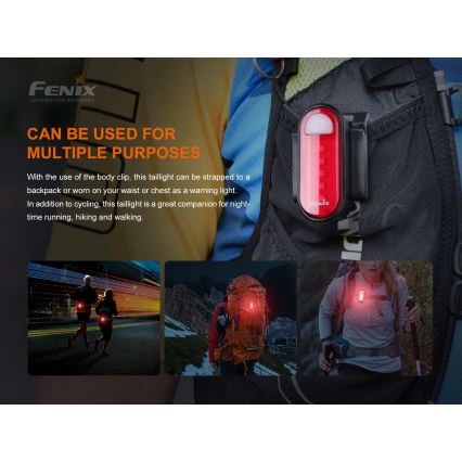 Fenix BC05RV20 - Lampe torche rechargeable vélo LED/USB IP66 15 lm 120 hrs
