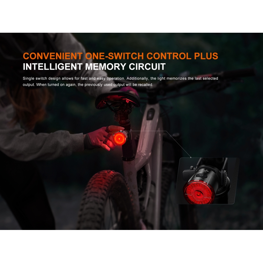 Fenix BC06R - Dimmbares, aufladbares LED-Fahrradlicht LED/USB IP66 90 lm 24,5 h