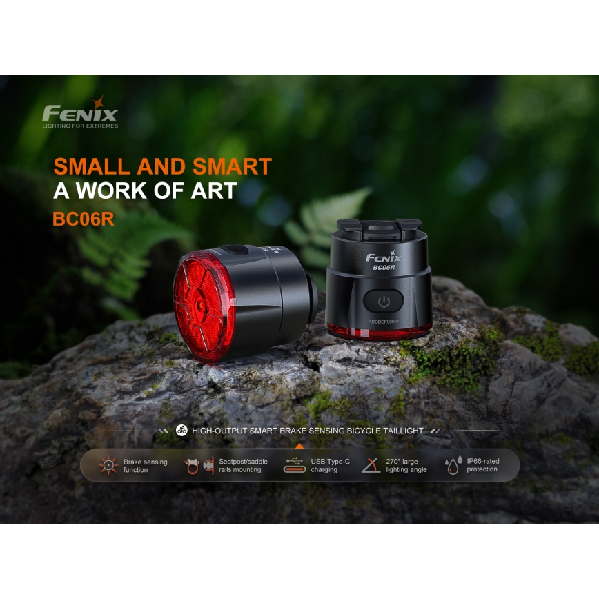 Fenix BC06R - LED Luce per bicicletta ricaricabile e dimmerabile LED/USB IP66 90 lm 24,5 h