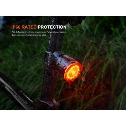 Fenix BC06R - Phare de vélo à intensité variable et rechargeable LED/USB IP66 90 lm 24,5 h 560 mAh
