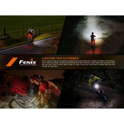 Fenix BC06R - Phare de vélo à intensité variable et rechargeable LED/USB IP66 90 lm 24,5 h 560 mAh