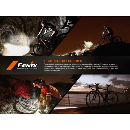 Fenix BC15R - Dimmbares, wiederaufladbares LED-Fahrradlicht LED/USB IP66 400 lm 31,5 Stunden