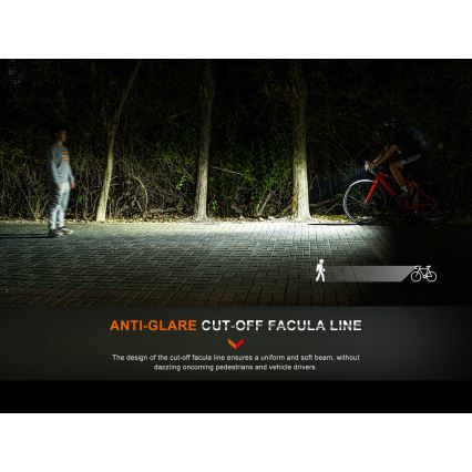 Fenix BC15R-LED Luce per bicicletta ricaricabile e dimmerabile LED/USB IP66 400 lm 31,5 ore