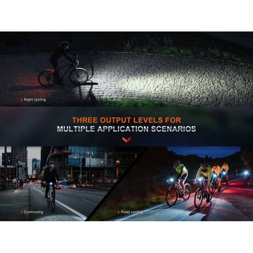 Fenix BC15R-LED Luce per bicicletta ricaricabile e dimmerabile LED/USB IP66 400 lm 31,5 ore