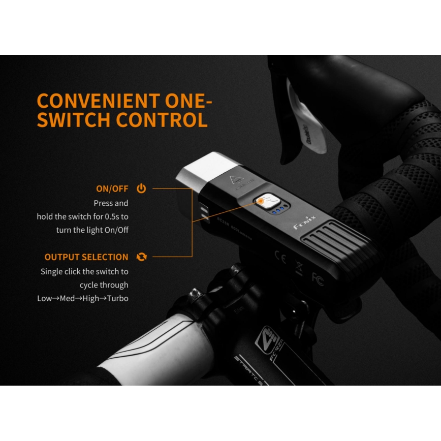 Fenix BC25R - LED Wiederaufladbare Fahrradlampe LED/USB IP66^