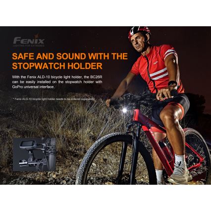 Fenix BC26R - Luce LED ricaricabile per bicicletta LED/USB IP68 1600 lm 65 ore