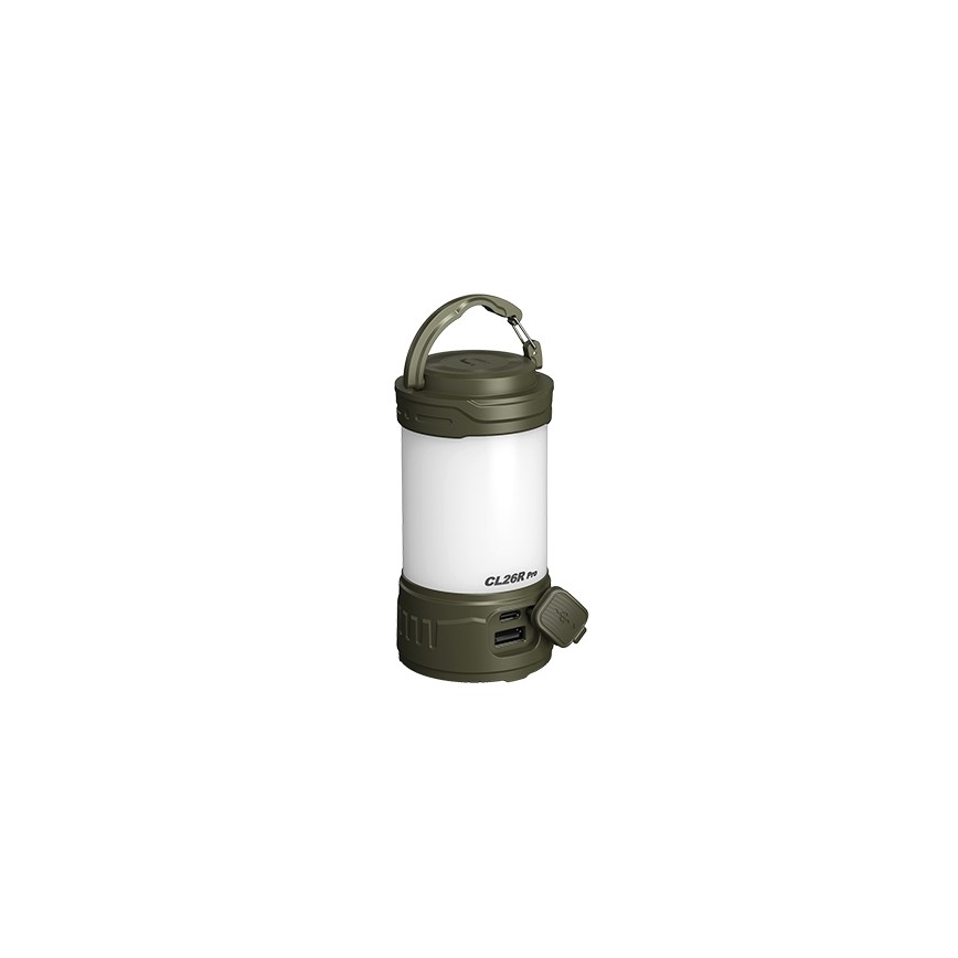 Fenix CL26RPROOLI - Dimmbare LED-Leuchte (tragbar und wiederaufladbar) LED/USB IP66 650 lm 408 h grün