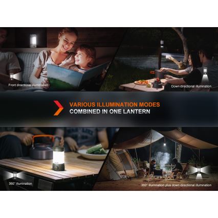 Fenix CL26RPROOLI - Lampe portable rechargeable à intensité variable LED/USB IP66 650 lm 408 h vert