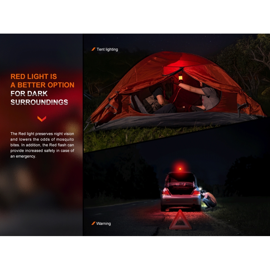 Fenix CL26RPROOLI - Lampe portable rechargeable à intensité variable LED/USB IP66 650 lm 408 h vert