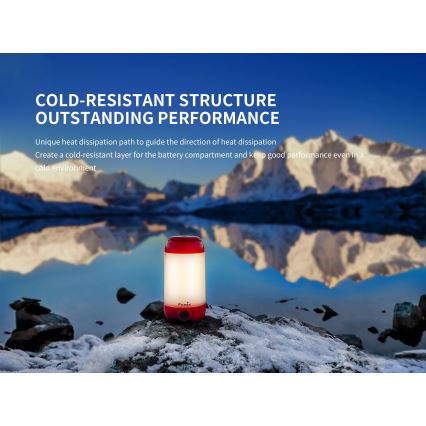 Fenix CL26RRED - Lampe portable rechargeable à intensité variable LED/USB/2xCR123A IP66 400 lm 400 h 2600 mAh orange