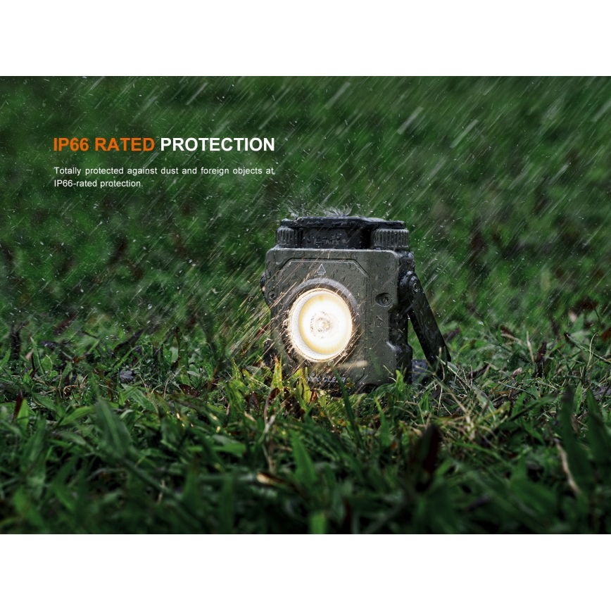 Fenix CL27RGRE - Luce LED dimmerabile ricaricabile LED/USB IP66 1600 lm 285 h