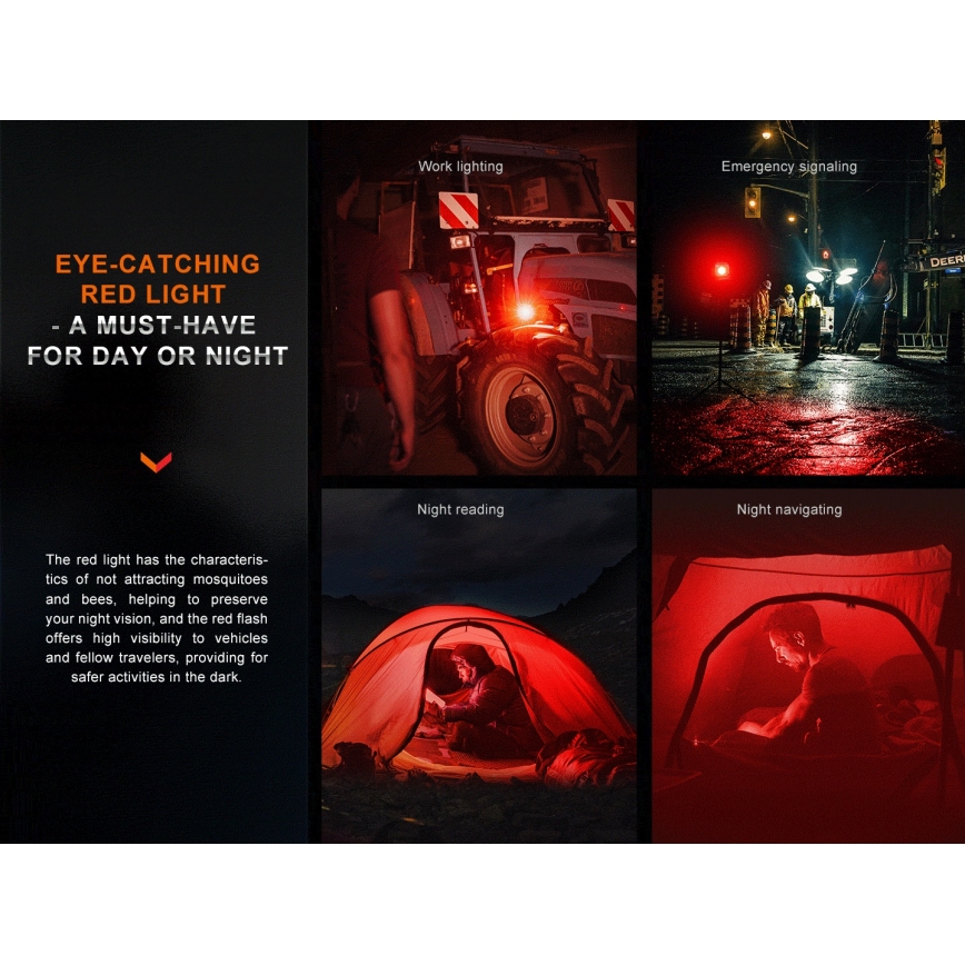 Fenix CL28R - Dimmbarer, aufladbarer LED-Strahler mit Powerbank LED/USB IP66 2000 glänzend 360 h 10000 mAh