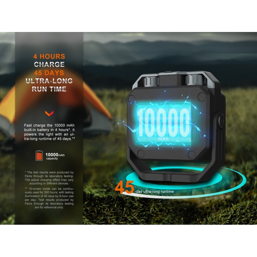Fenix CL28R - Lampadaire rechargeable à intensité variable LED/USB IP66 2000 lm 360 h