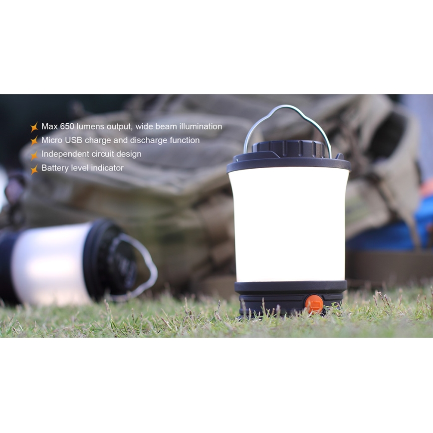 Fenix CL30R - Lampada portatile ricaricabile a LED LED/USB/6xCR123A IPX7 650 lm 300 h 2600 mAh