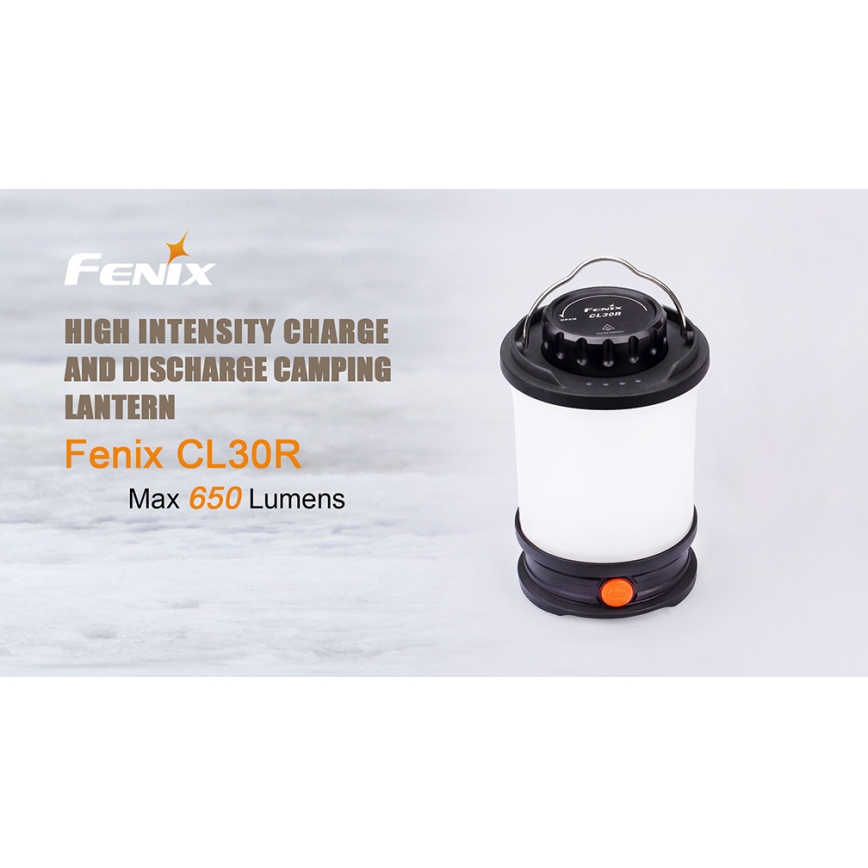 Fenix CL30R - Lampe portable rechargeable LED/USB/6xCR123A IPX7 650 lm 300 h 2600 mAh