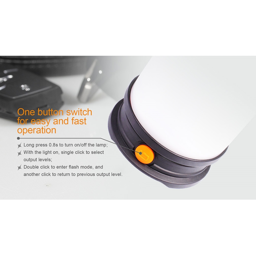 Fenix CL30R - Lampe portable rechargeable LED/USB/6xCR123A IPX7 650 lm 300 h 2600 mAh