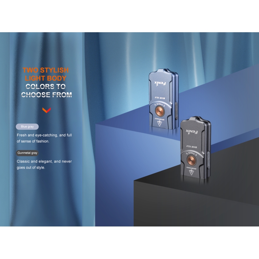 Fenix E03RV20BLU - Lampe torche rechargeable LED/USB IP66 500 lm 30 h 400 mAh