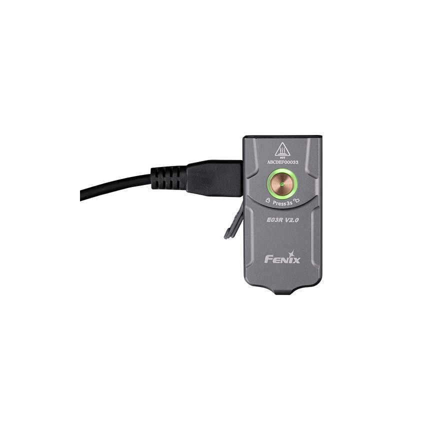 Fenix E03RV20GREY - Lampe torche rechargeable LED/USB IP66 500 lm 30 h