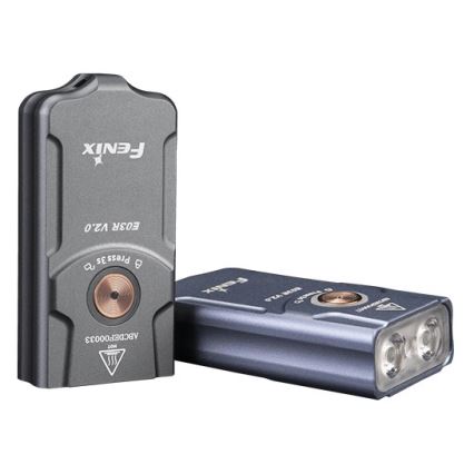 Fenix E03RV20GREY - Torcia LED ricaricabile LED/USB IP66 500 lucente 30 h 400 mAh