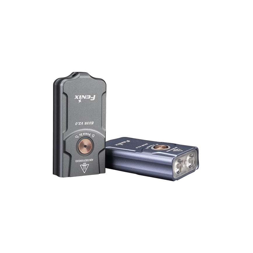 Fenix E03RV20GREY - Torcia LED ricaricabile LED/USB IP66 500 lucente 30 h 400 mAh