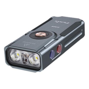 Fenix E06RGRY - Torcia elettrica ricaricabile LED dimmerabile LED/USB IP66 700 lucido 60 h grigio