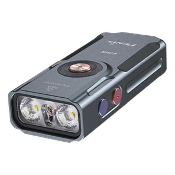 Fenix E06RGRY - Torcia elettrica ricaricabile LED dimmerabile LED/USB IP66 700 lucido 60 h grigio