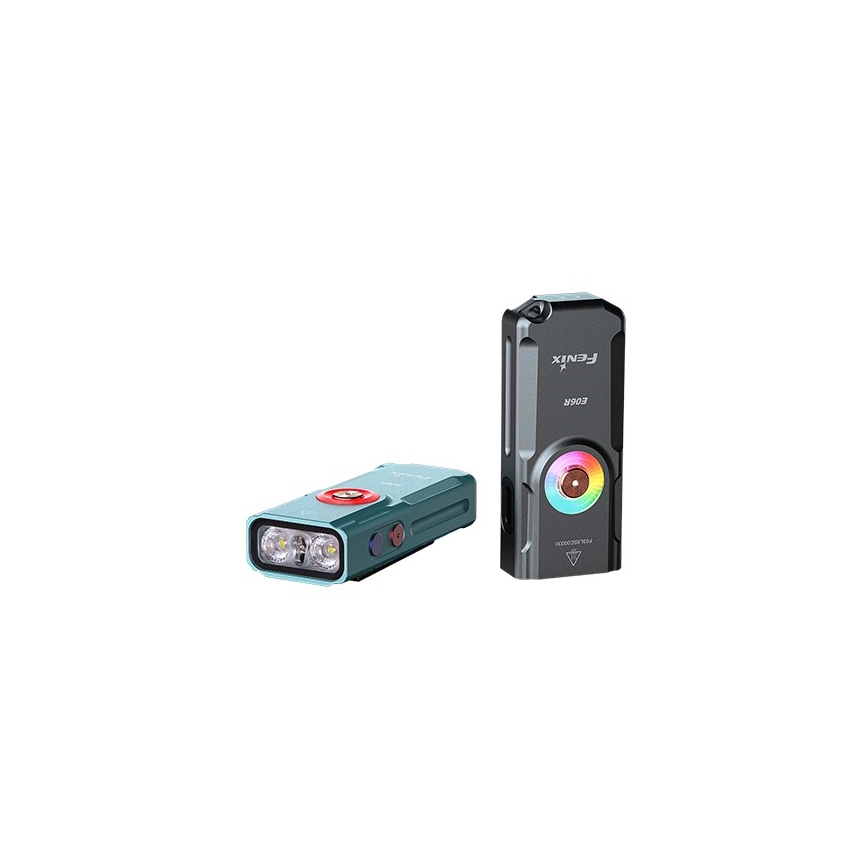 Fenix E06RTKS - Dimmbare, aufladbare LED-Taschenlampe UV LED/USB IP66 700 glänzend 60 h türkisfarben