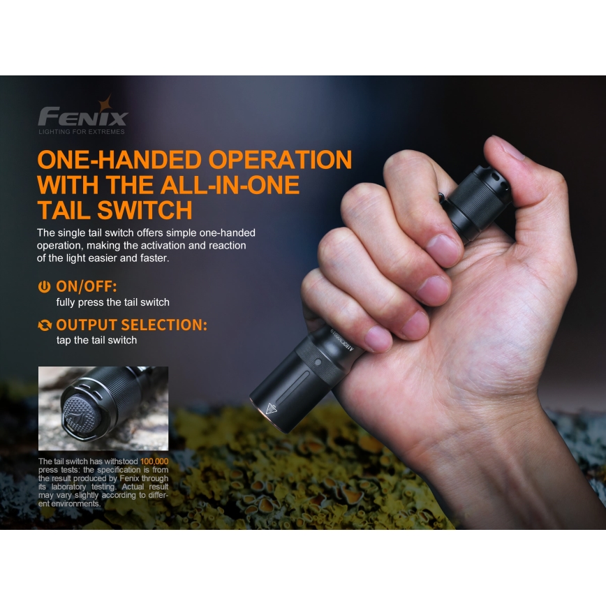 Fenix E20V20 - LED-Taschenlampe LED/2xAA IP68