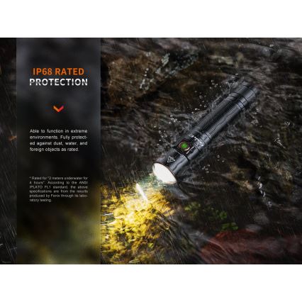 Fenix E35RSETAODS - Dimmbare, aufladbare LED-Taschenlampe LED/USB IP68 3100 lm 69 h 5000 mAh + diffuser 26,5mm