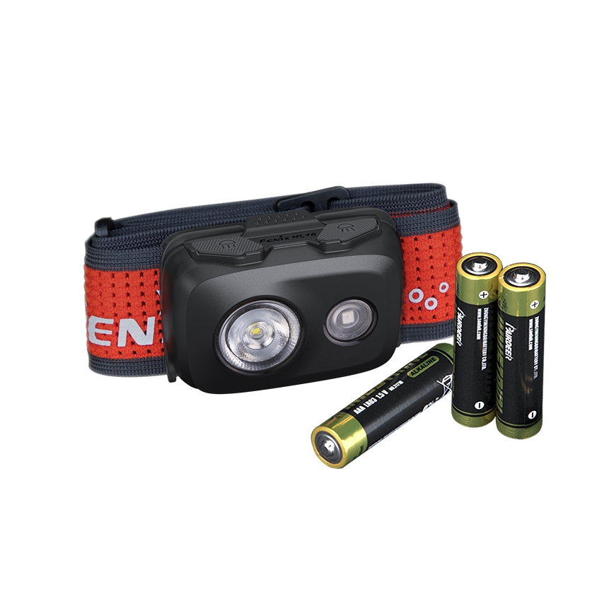 Fenix HL16V2BLK - LED Lampada frontale LED/3xAAA IP66 450 lm 200 h nero/arancione