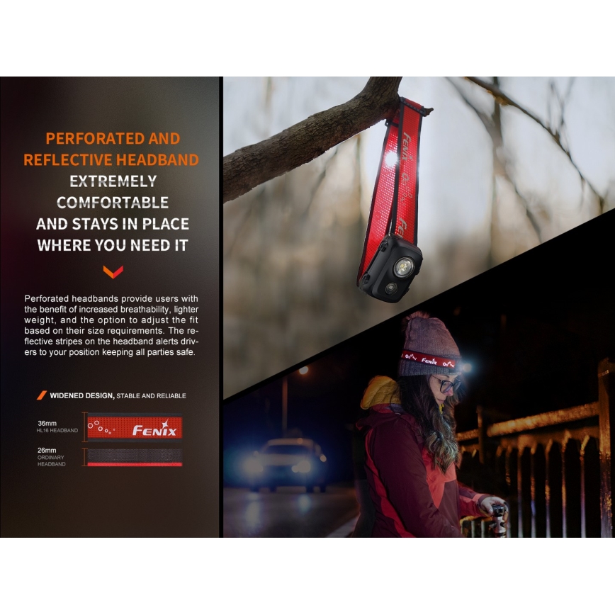 Fenix HL16V2GRN - LED-Stirnlampe LED/3xAAA IP66 450 lm 200 h grün