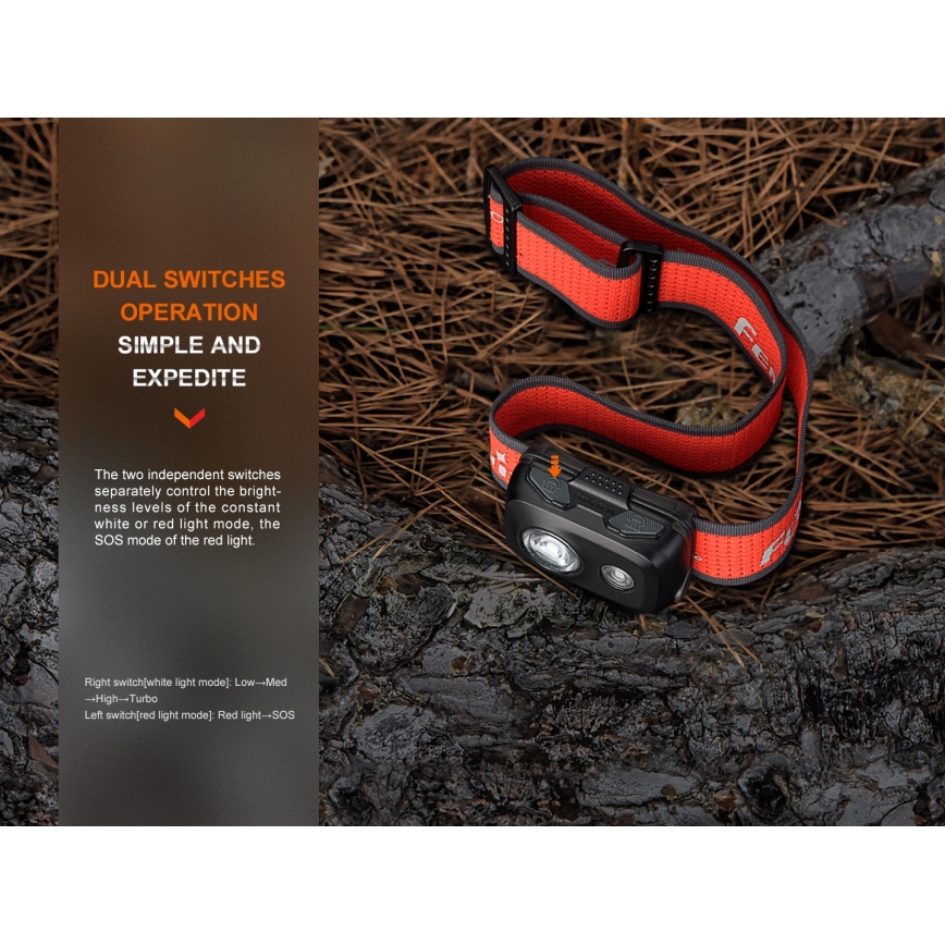 Fenix HL16V2GRN - LED-Stirnlampe LED/3xAAA IP66 450 lm 200 h grün